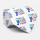 Schilddrüsenkrebs-Ribbon Hero Meine Mama Krawatte (Gerollt)