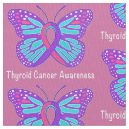 Schilddrüsenkrebs-Schmetterlings-Bewusstseins-Band Stoff