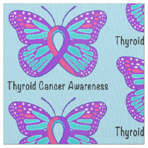 Schilddrüsenkrebs-Schmetterlings-Bewusstseins-Band