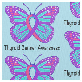 Schilddrüsenkrebs-Schmetterlings-Bewusstseins-Band Stoff