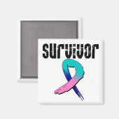 Schilddrüsenkrebs-ÜBERLEBEN Magnet (Vorderseite/Rückseite)