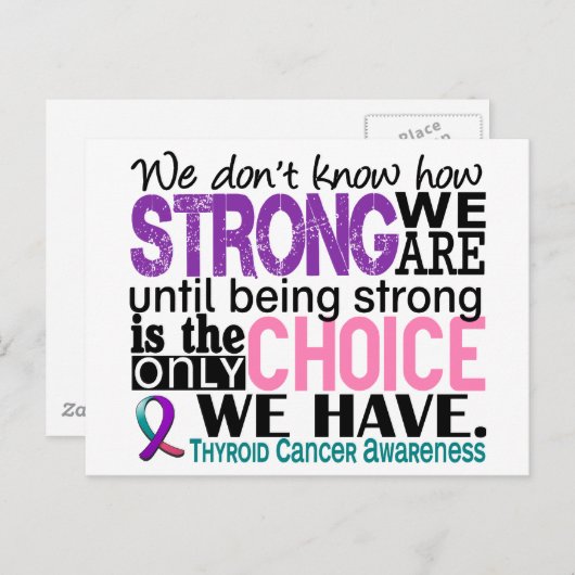 Schilddrüsenkrebs wie stark wir sind postkarte (Vorne/Hinten)