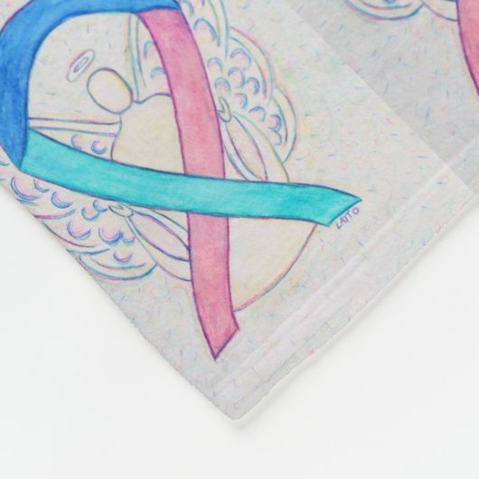 Schilddrüsenkrebserklärungsstreifen Fleecedecke (Ecke)