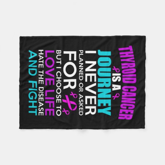 Schilddrüsenkrebserkrankung Fleecedecke (Vorderseite (Horizontal))