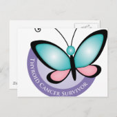 Schilddrüsenkrebserkrankung Postkarte (Vorne/Hinten)