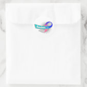 Schilddrüsenkrebserkrankung Runder Aufkleber (Tasche)