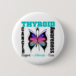 Schilddrüsenkrebserkrankung Schmetterling Button