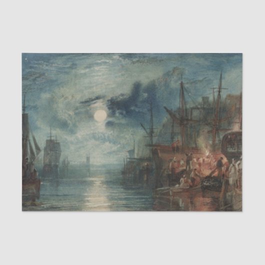 Schilde, am Fluss Tyne von J.M.W. Turner Seidenpapier (Vorderseite)
