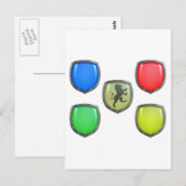 Schilde in verschiedenen Farben Postkarte (Vorne/Hinten)