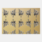 Schilde mit Efeu auf goldenem Hintergrund Geschenkpapier Set (Vorderseite)