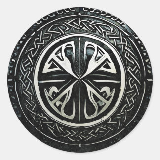 Schilde nach oben, die Wikinger-Art, der Welt ins Runder Aufkleber