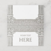 Schilder am Toga Buffet, Etikett für den geklappte Platzkarte (Außenseite Aufgefaltet)