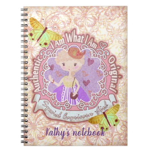 Schilder aus Getreide. Personalisiert. Notebook Notizblock (Vorderseite)