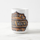 Schilder aus Metall für die schwarze Uhrenhalle un Kaffeetasse (Mittel)