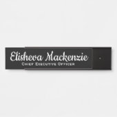 Schilder für die schwarze und weiße Bürotür Name P (Vorderseite )