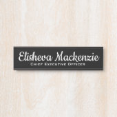 Schilder für die schwarze und weiße Bürotür Name P (Vorderseite )