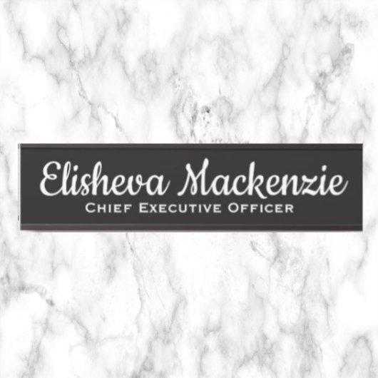 Schilder für die schwarze und weiße Bürotür Name P