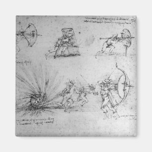 Schilder für Infanteristen und ein Explodieren Magnet