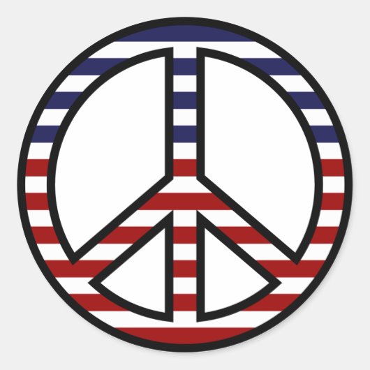 Schilder für Rot, Weiß und Blau Runder Aufkleber (Vorderseite)