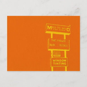 Schilder rund um die Stadt Postkarte