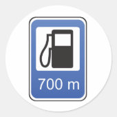 Schilderkleber für Tankstellen Runder Aufkleber (Vorderseite)