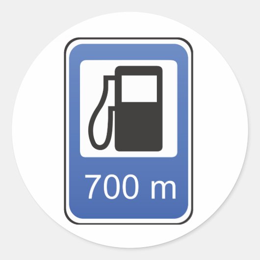 Schilderkleber für Tankstellen Runder Aufkleber (Vorderseite)