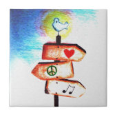 Schildermast Fliese (Vorderseite)