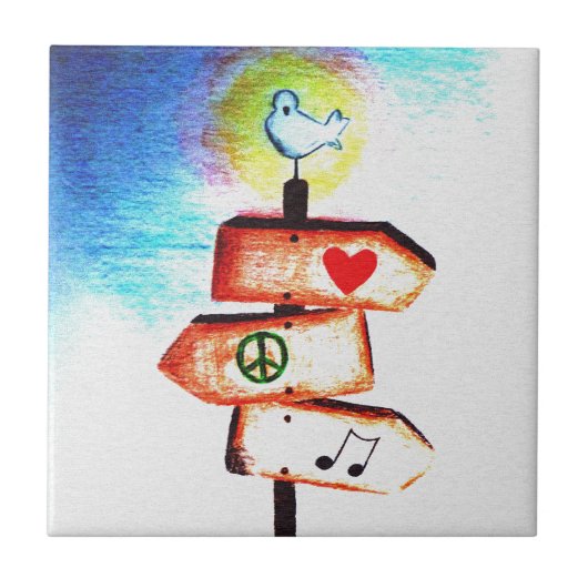 Schildermast Fliese (Vorderseite)