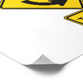 Schilderplakat für den Straßenverkehr Poster (Ecke)