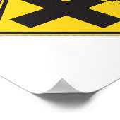 Schilderplakat für Eisenbahnüberquerung Poster (Ecke)