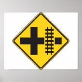 Schilderplakat für Eisenbahnüberquerung Poster (Vorne)