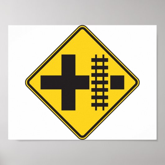 Schilderplakat für Eisenbahnüberquerung Poster (Vorne)