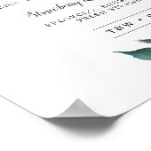 Schilderung des Cocktail-Menüs in vielen Blättern Poster (Ecke)