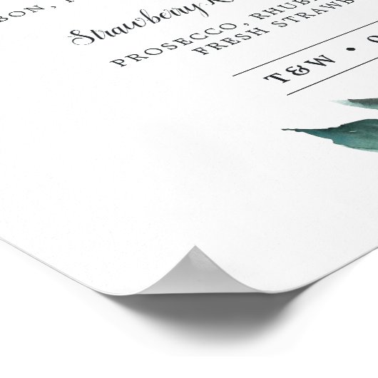 Schilderung des Cocktail-Menüs in vielen Blättern Poster (Ecke)