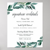 Schilderung des Cocktail-Menüs in vielen Blättern Poster (Vorne)