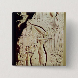 Schilderung von Amenophis IV, von Nefertiti und Button