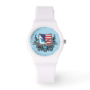 Schildflagge Armbanduhr