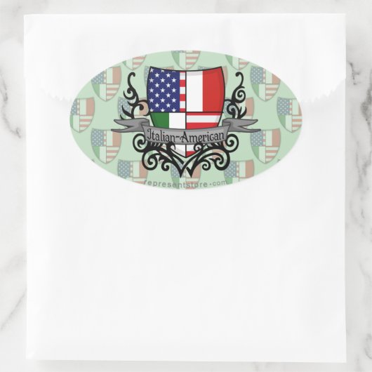 Schildflagge Ovaler Aufkleber (Tasche)