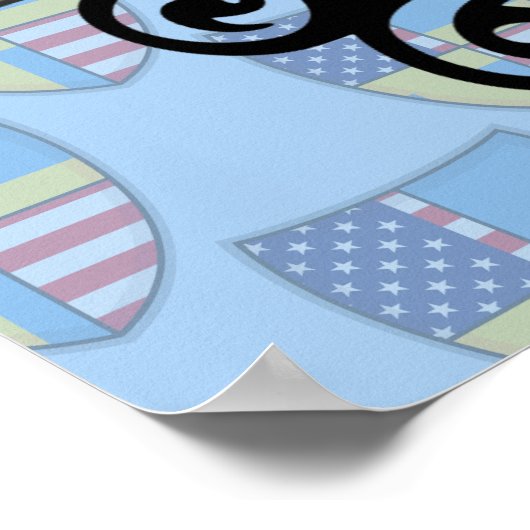 Schildflagge Poster (Ecke)