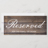 Schildkarte für rustikales Holz (Vorderseite)