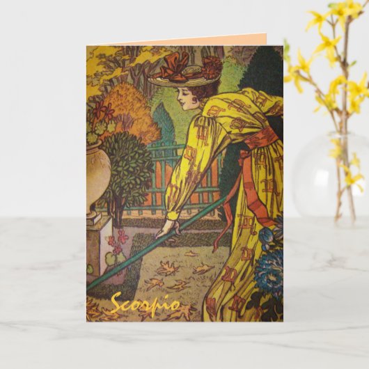 Schildkarte "Scorpio" Karte (Gelbe Blume)