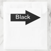 Schildklemme für schwarze Pfeil Rechteckiger Aufkleber (Tasche)