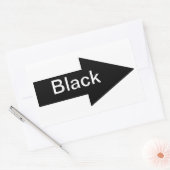 Schildklemme für schwarze Pfeil Rechteckiger Aufkleber (Umschlag)