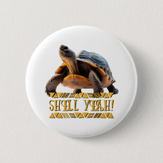 Schildkröte 001 Muschel Ja! Button (Vorderseite)