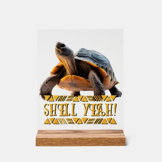 Schildkröte 001 Panzer Ja! Acrylschild (Vorderseite)