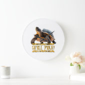 Schildkröte 001 Panzer Ja! Große Wanduhr (Zuhause)