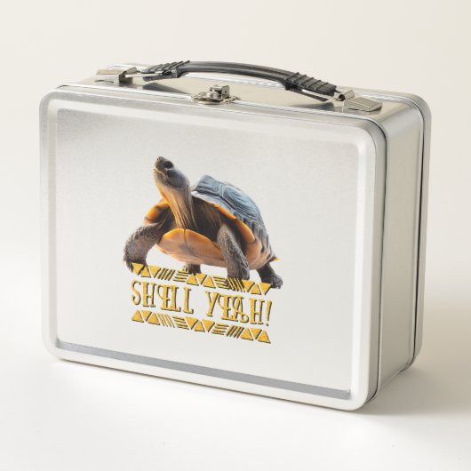 Schildkröte 001 Panzer Ja! Metall Brotdose (Vorderseite)