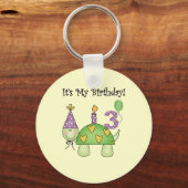 Schildkröte 3. Geburtstag - Hemden und Geschenke Schlüsselanhänger (Vorderseite)