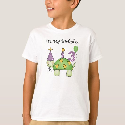 Schildkröte-3. Geburtstag T-Shirt (Vorderseite)