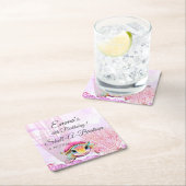 Schildkröte 4. Geburtstag, unter dem Meer Rechteckiger Pappuntersetzer (Vor Ort)